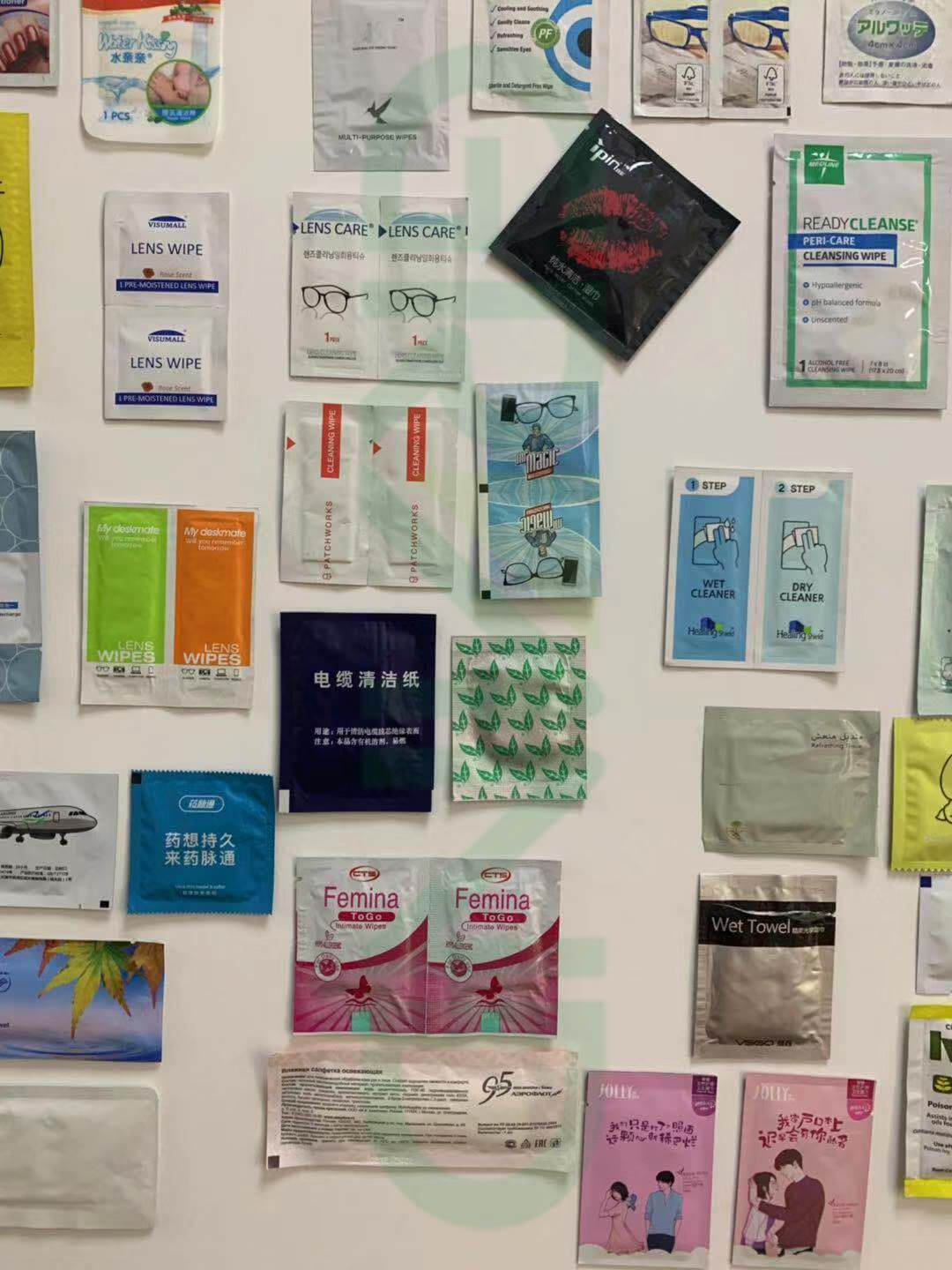 Образец автоматической пакетной упаковки на спиртной накладке